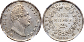 India-British East India Company. Rupee, 1834 (C). NGC UNC