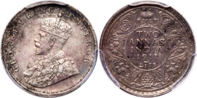 India-British. 2 Annas, 1911 (C). PCGS AU