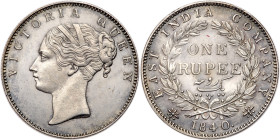 India-British. Lot of Rupee's: 1840 (2 pieces), 1893, 1911(C). XF-AU