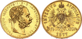 Austria 8 Florin / 20 Francs 1877