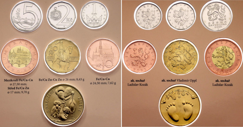 Czech Republic Annual Coin Set 2023 "Welcome to the World"

KM# 1, 4, 5, 7 - 9...