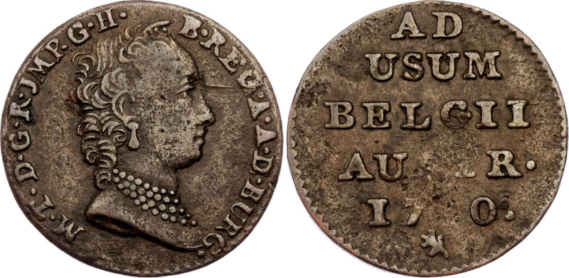 Austrian Netherlands 1 Liard / Oord 1750

KM# 2, N# 15310; Copper; Maria There...