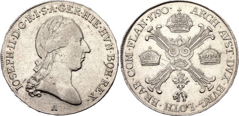 Austrian Netherlands 1/2 Couronne / Kronenthaler 1790 A

KM# 34, N# 28567; Sil...