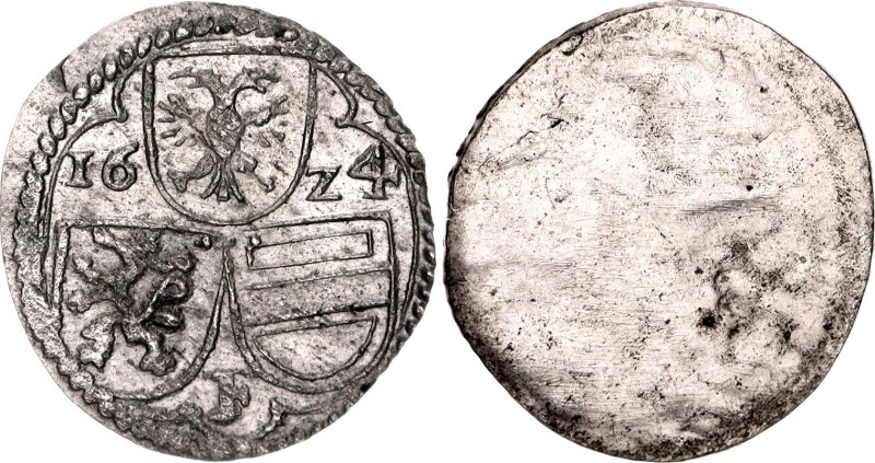 Austria 2 Pfennig 1624

KM# 377, N# 24675; Silver 0.51 g; Ferdinand II; Graz M...