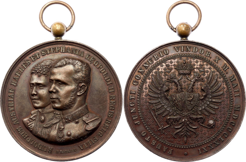 Austria Bronze Medal "Marriage of Archduke Rudolf of Austria and Stephanie of Be...