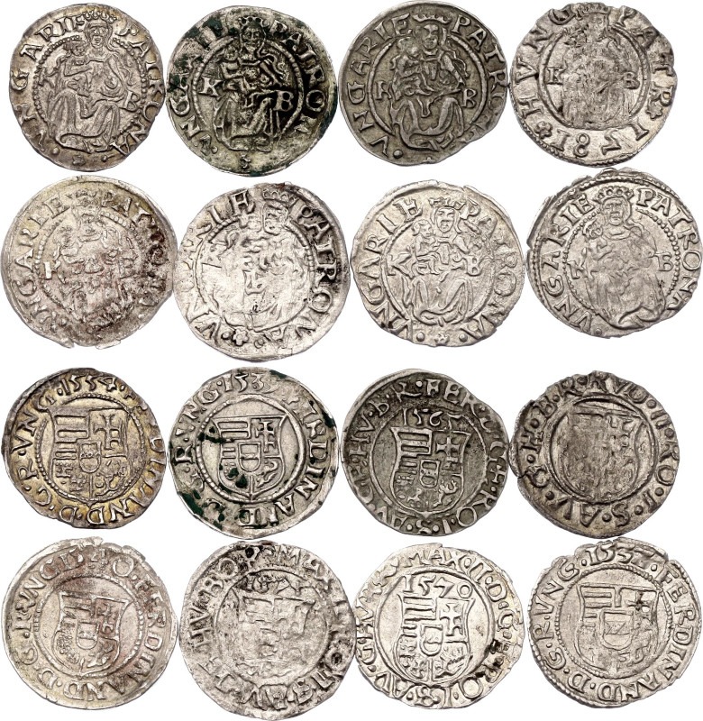 Hungary 8 x 1 Denar 1532 -1581

Silver Total Weight 4.18 g.; Various Dates; VF...