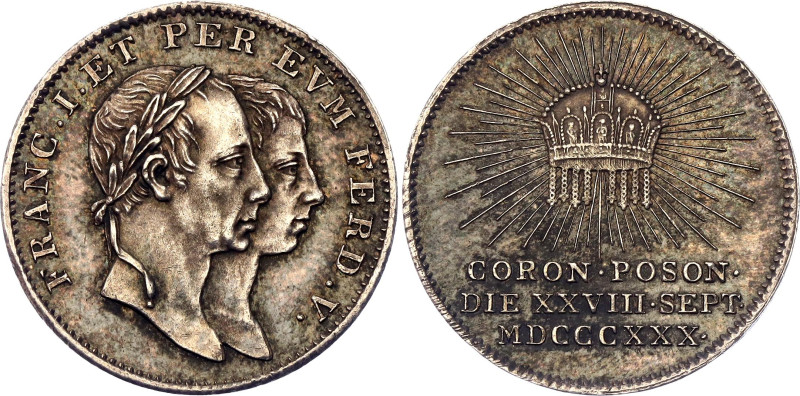 Hungary Silver Medal "On the Coronation of Ferdinand I in Hungary" in Pressburg ...