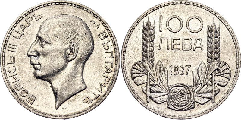 Bulgaria 100 Leva 1937

KM# 45, N# 6450; Silver 20.05 g.; Boris III; XF+