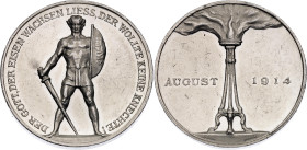 Germany - Empire Silver Commemorative Medal "On the Outbreak of the WWI" 1914