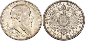Germany - Empire Baden 2 Mark 1902