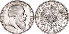 Germany - Empire Baden 5 Mark 1903 G