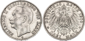 Germany - Empire Baden 3 Mark 1909 G
