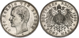 Germany - Empire Bavaria 5 Mark 1908 D