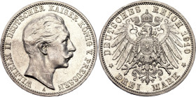 Germany - Empire Prussia 3 Mark 1910 A