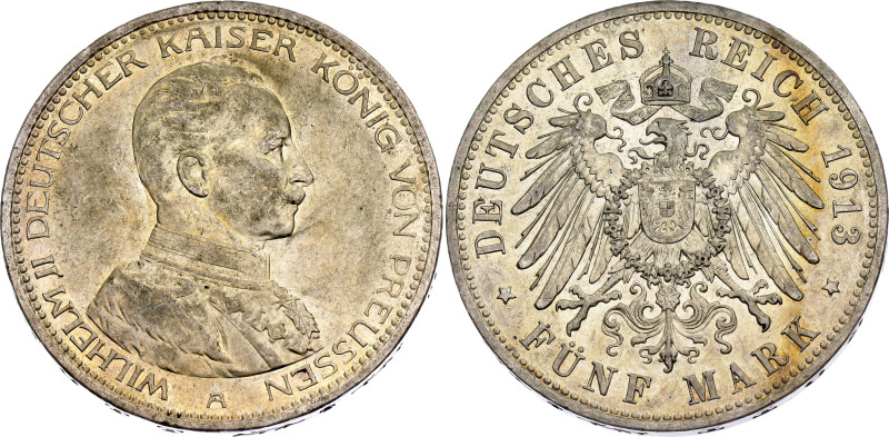 Germany - Empire Prussia 5 Mark 1913 A

KM# 536, J.114, N# 4714; Silver 27.71 ...