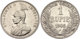 German East Africa 1 Rupie 1908 J