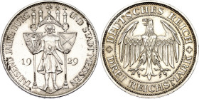 Germany - Weimar Republic 3 Reichsmark 1929 E