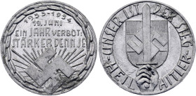 Germany - Third Reich Aluminium Token "The Victory is ours" 1934 Clash Marks Error