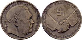 Germany - Third Reich Bronze Medal "Death of Paul von Hindenburg" 1934