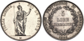 Italian States Lombardy-Venetia 5 Lire 1848 M