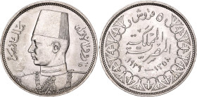 Egypt 5 Piastres 1939 AH 1358