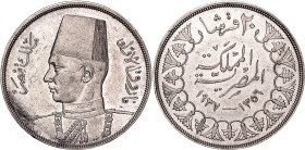Egypt 20 Piastres 1937 AH 1356