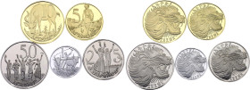 Ethiopia 1 - 5 - 10 - 25 - 50 Cents 1966 EE 1977