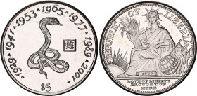 Liberia 5 Dollars 1997