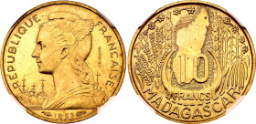 Madagascar 10 Francs 1953 Essai NGC MS64