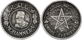Morocco 500 Francs 1956 AH 1376