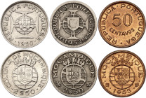 Mozambique 50 Centavos - 2 x 2-1/2 Escudos 1950 - 1953