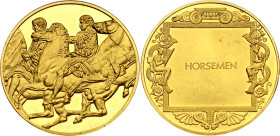 United States Gold Plated Bronze Medal Horsemen 1980 (ND)
