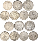 Czechoslovakia Lot of 7 Coins 1928 - 1948