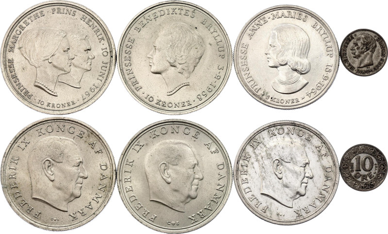 Denmark Lot of 4 Coins 1920 - 1968

Silver Total Weight 59.51 g.; Various Date...