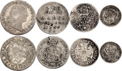 Europe Lot of 4 Coins 1727 - 1874