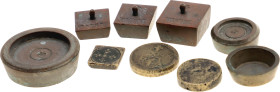 Europe Lot of 9 Dimensional Weights 18th - 19th Centuries
