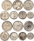 Iran Lot of 7 Coins 1893 - 1977