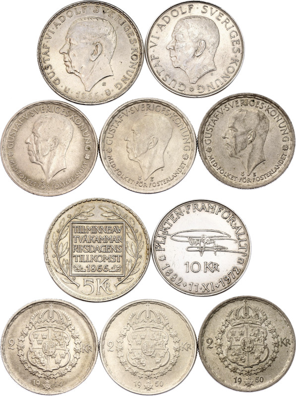 Sweden Lot of 5 Coins 1944 - 1972

Silver Total Weight 77.93 g.; Various Dates...