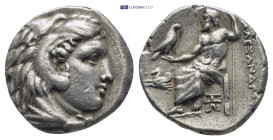 Macedonia, Alexander III The Great; 336-323 BC. Lifetime issue, c. 328-323 BC, Drachm, (17mm, 4.2 g) Obv: Head of Heracles r. wearing skin of lion's h...