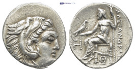 KINGS OF MACEDON. Alexander III ‘the Great’, 336-323 BC. Drachm (Silver, 17mm, 4.3 g), Lampsakos, struck under Antigonos I Monophthalmos, circa 310-30...