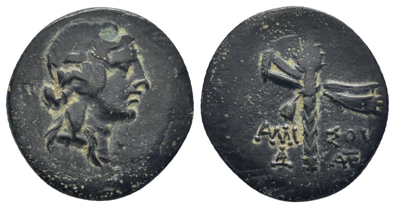 PONTOS. Amisos. Ae (20mm, 3.5 g) (Circa 85-65 BC). Time of Mithradates VI Eupato...