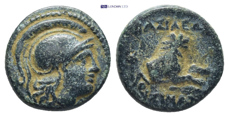 Kings of Thrace, Lysimachos, Ae,(Bronze, 2.7 g 14mm), 305-281 BC. Lysimacheia. O...