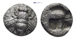 Ionia. Ephesos circa 340-330 BC. Obol AR (6mm, 0.44 g). Bee with straight wings / Quadripartite incuse square.