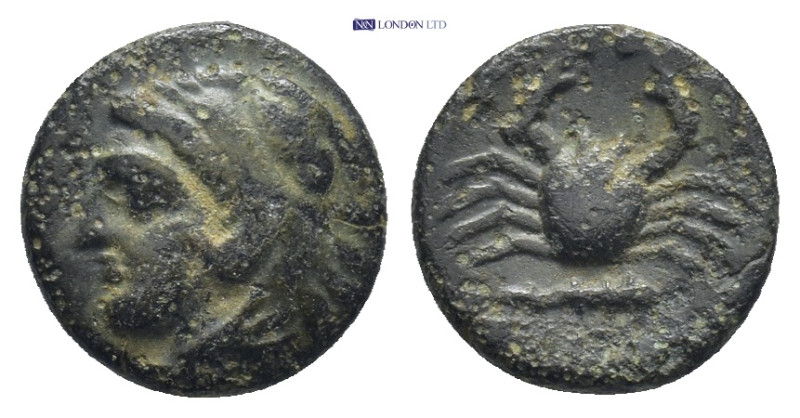 CARIA. Kos. Ae (11mm, 1.4 g) (Circa 250-210 BC). Uncertain, magistrate. Obv: Hea...