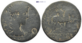 LYDIA, Thyateira. Commodus. AD 177-192. Æ (33mm, 18.7 g). T. Aurelius Barbarus, strategus. Laureate, draped, and cuirassed bust right; c/m: bust right...