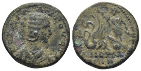 PHRYGIA, Amorium. Julia Domna. Augusta, AD 193-217. Æ (23mm, 8.7 g).