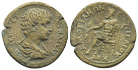 Phrygia,Amorium.Geta, as Caesar, Æ Diassarion AD 198-209. (26mm, 7.7 g) Gaius, archon. •Π•C[ЄΠ]•ΓЄTAC KAICAP, bare-headed and draped bust to right / A...