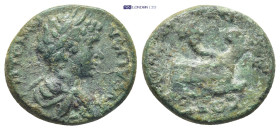Thrace. Coela. Caracalla AD 211-217. Bronze Æ (18mm., 3,9 g). ANTWNI-NOC (AVΓ?), laureate, draped and cuirassed bust right / [AEL MV]NI-CIP CO-EL, pro...