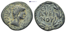 GALATIA. Koinon of Galatia. Claudius. (41-54 AD). Ae. (20mm, 4.4 g) Obv: KAICAP. Laureate head of Claudius to righ. Marcus Annius Afrinus, legatus aug...