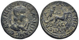 PAMPHYLIA, Perge. Salonina, wife of Gallienus. Augusta, 254-268 AD. Æ (31mm, 16.9 g) ΚΟΡΝΗΛΙΑΝ ϹΑΛΩΝΙΝΑΝ ϹΕ, Ι; draped and diademed bust of Salonina, ...
